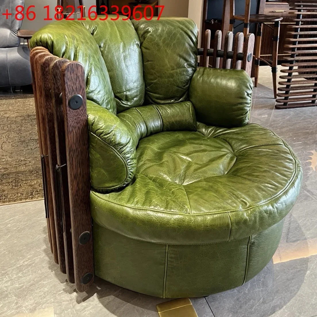 YAO medieval tea room chief chair tea space cigar chair retro style palm wood high-end