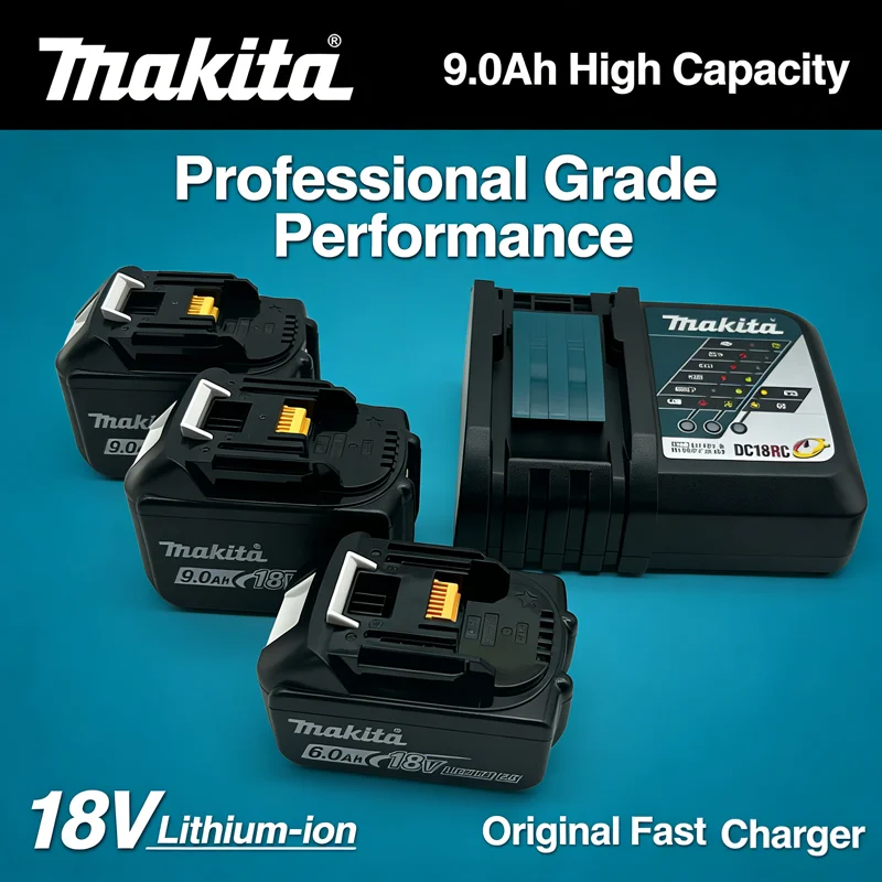 

9.0Ah /6.0Ah Makita 18V Battery 100% Original BL1830 BL1815 BL1860 BL1840 9000mAh High Capacity Rechargeable Power Tool Battery