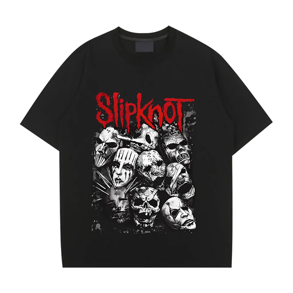 

Hot trend T-shirt Men's black T Shirt High quality Loose Breathable Short sleeve Oversized skull T-shirt Street rap tops