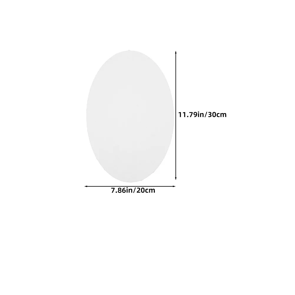 5Pcs Oval Shape Oil Painting Canvas Board Stable Wood Frame Easy Painting for Beginners 11.8x7.8 Oval Frame for Canvas