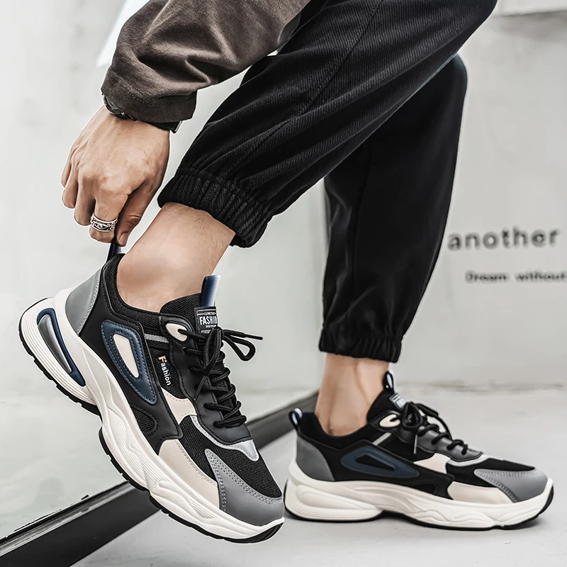 High Quality Shoes for Men Fashion New Breathable Casual Sports Shoes Trendy Sneakers Men Wear-Resistant Platform Sneakers Tênis