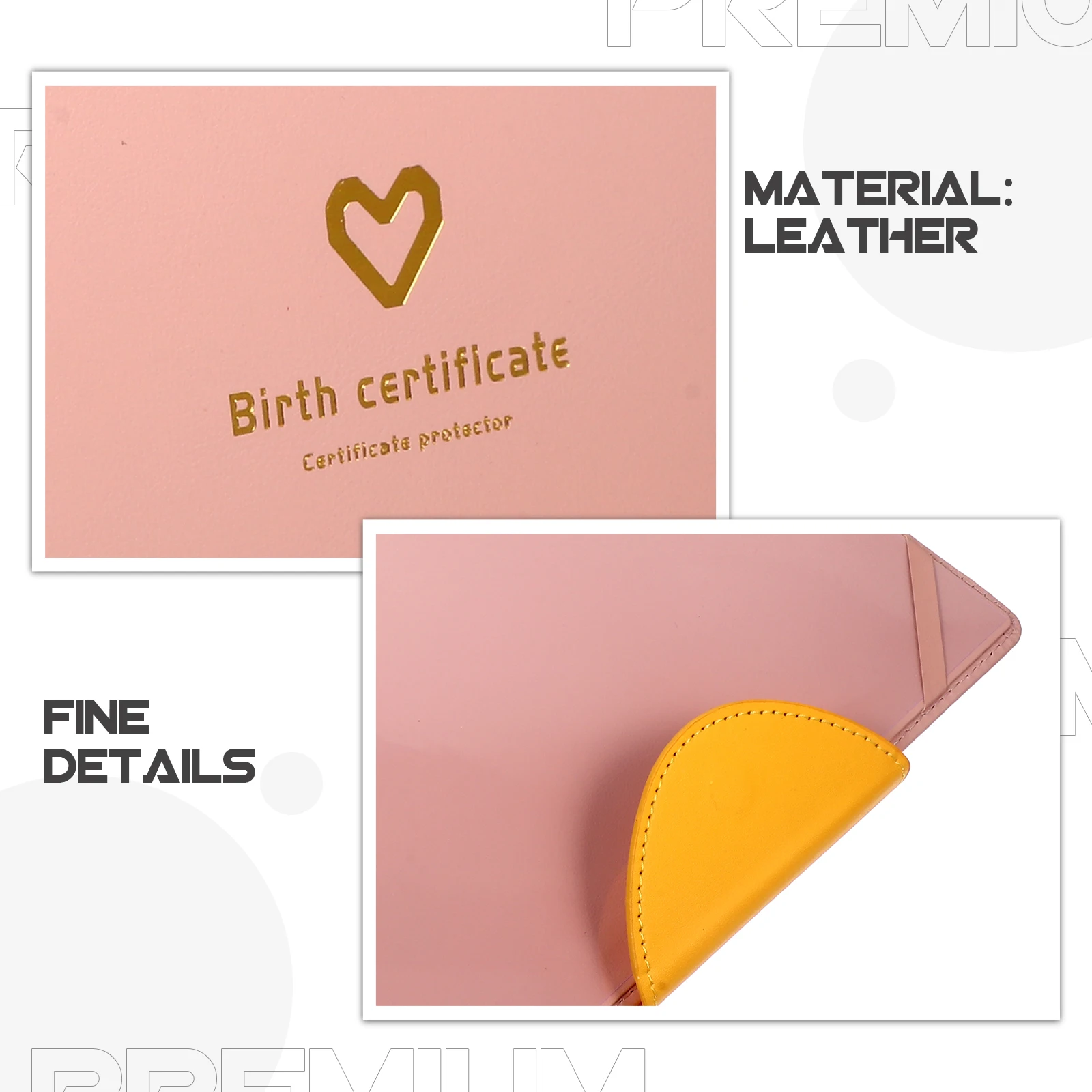 Large Birth Certificate Cover Newborn Holder Protector Skin Covers Travel Document