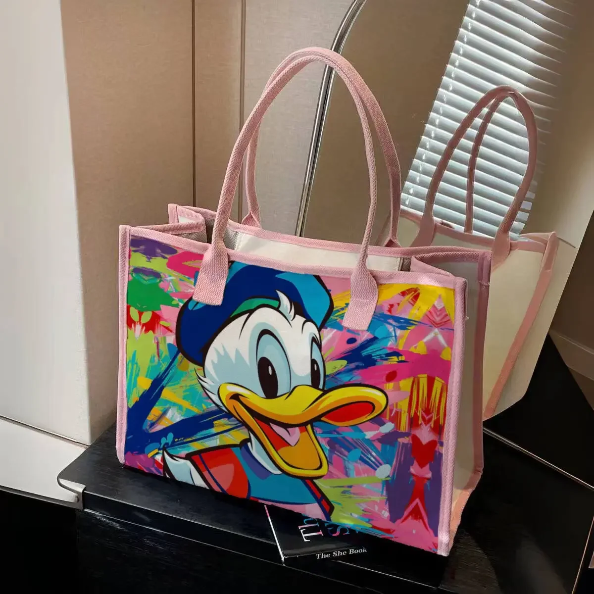 New Disney Donald duck Women handbag Minnie Shoulder Diagonal Bag Casual Fashion Girl PU  Bag Birthday Gifts