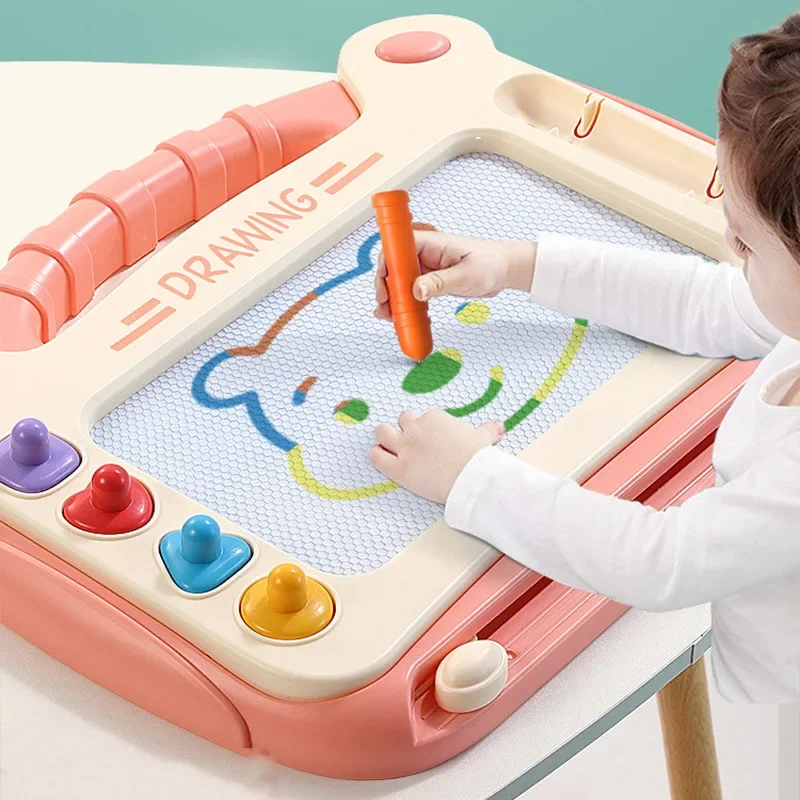 Cartoon Drawing Board Baby Puzzle Magnetic Writing Board Toy Graffiti Magnetic Drawing Board Montessori Toy for Children Gift