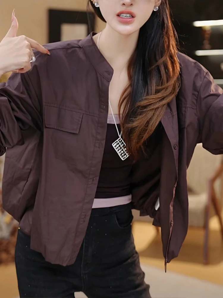 Modisches Amerikanisches Ort Jaet Damen Frühling Herbst 2026 Neues Gefaltetes Sport-Sleeve-Oberteil Locker Sitzend Koreanischer Stil