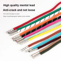 Round Elastic Shoelaces for Sneakers Metal Head Shoe Laces Outdoor Leisure Shoelace for Women Man Shoestrings Accessories 1 Pair