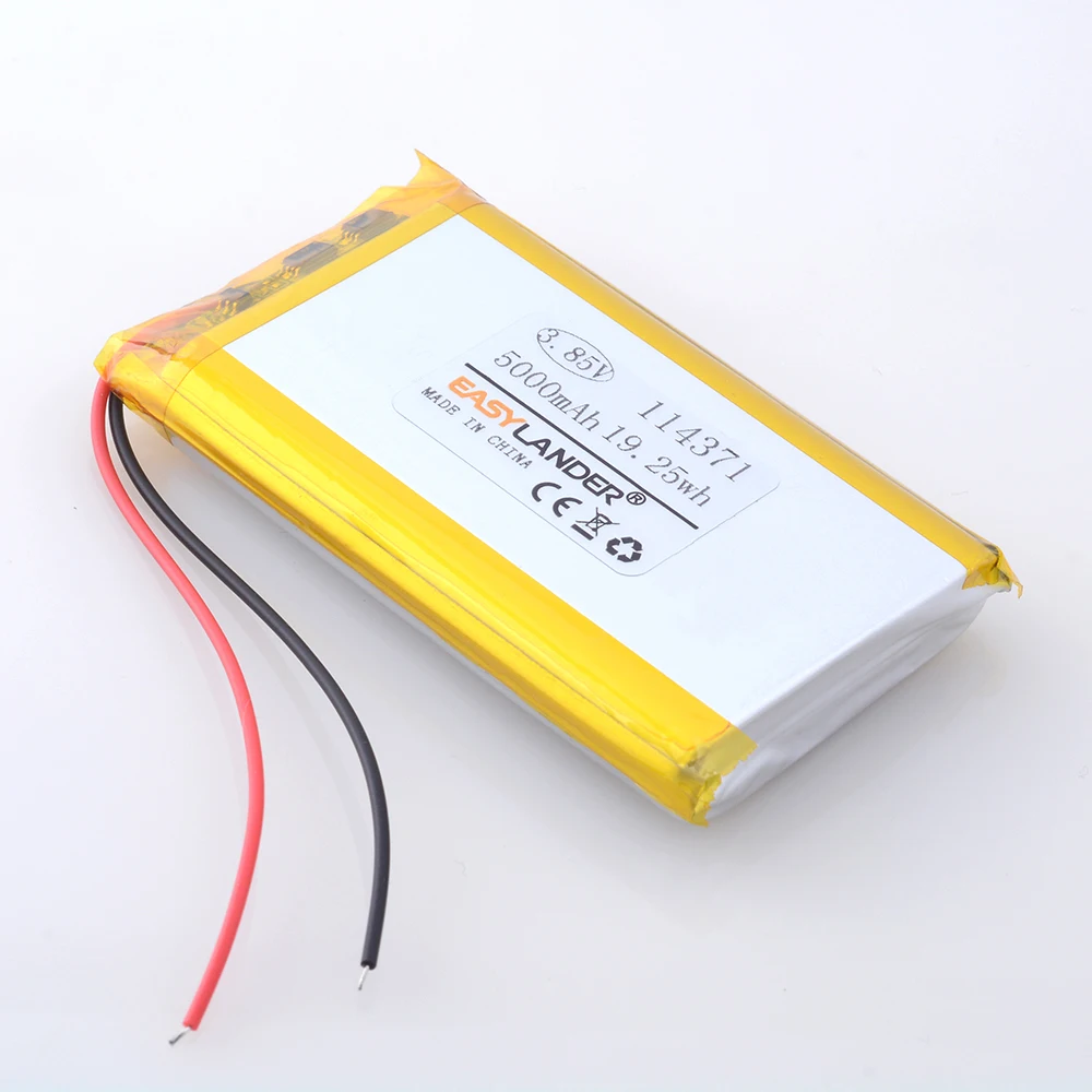 보조배터리 태블릿 PC용 114371 충전식 리튬 이온 폴리머 배터리, 3.7V, 5000mAh