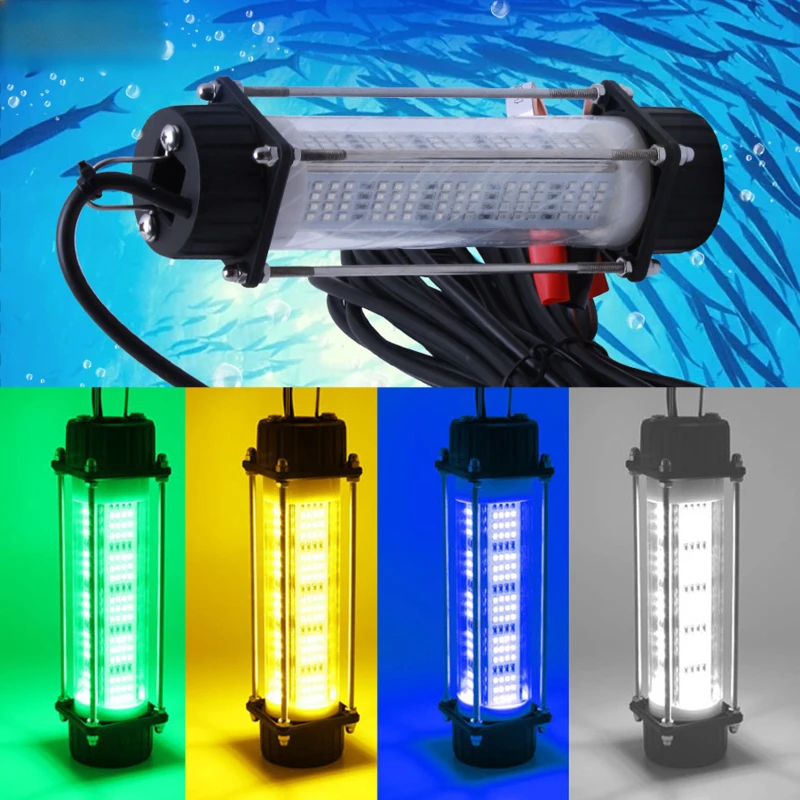 

12V 120W 180W High-power Underwater Fish Lure Light LED High-quality Night Fishing Collection Waterproof Light Fishing Lamp