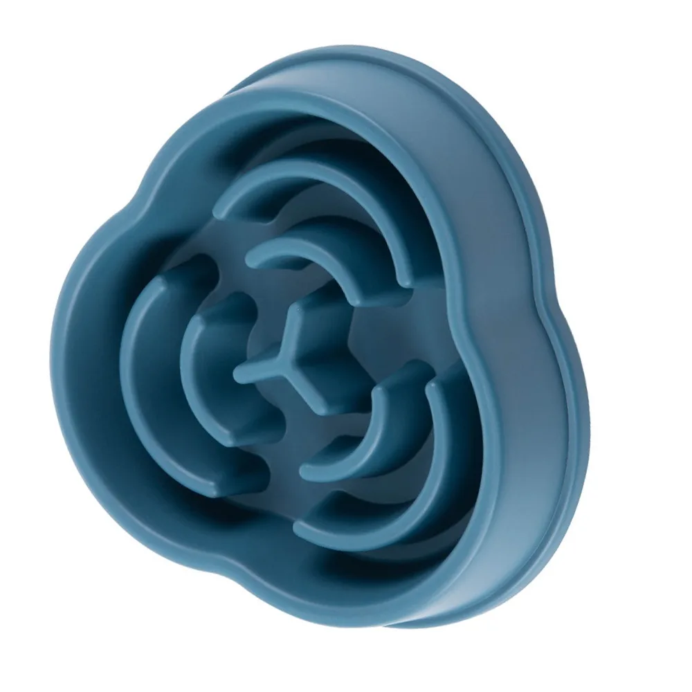 Food Grade PP Slow Feeder Bowl Cute Shape Small Medium Pets Dog Bowl Silicone Non Slip Pad Slow Feed Structure Pet Feeding Bowl