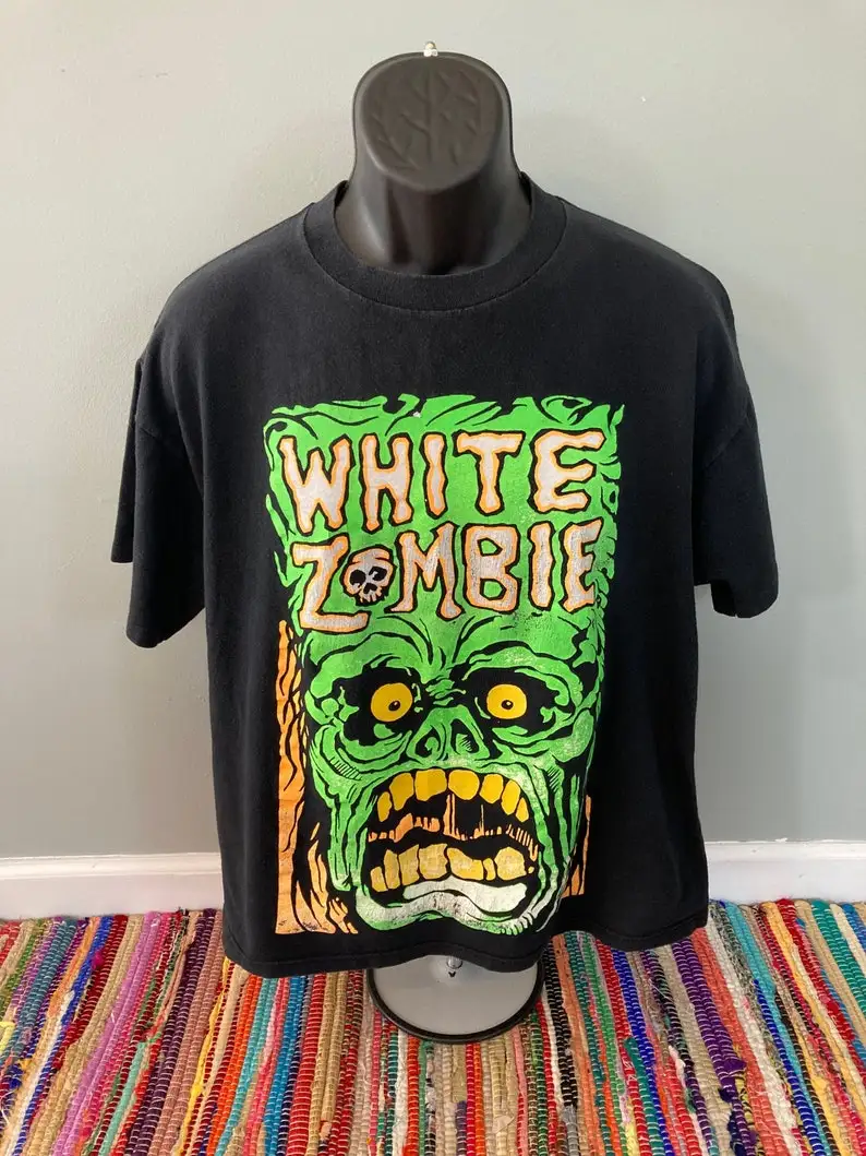1992 белая рубашка с зомби встать и убить группы, винтажная 90-х футболка, концертный тур, тяжелый металл, рок, больше людей, CBGB, Нью-Йорк, Роба, зомби G