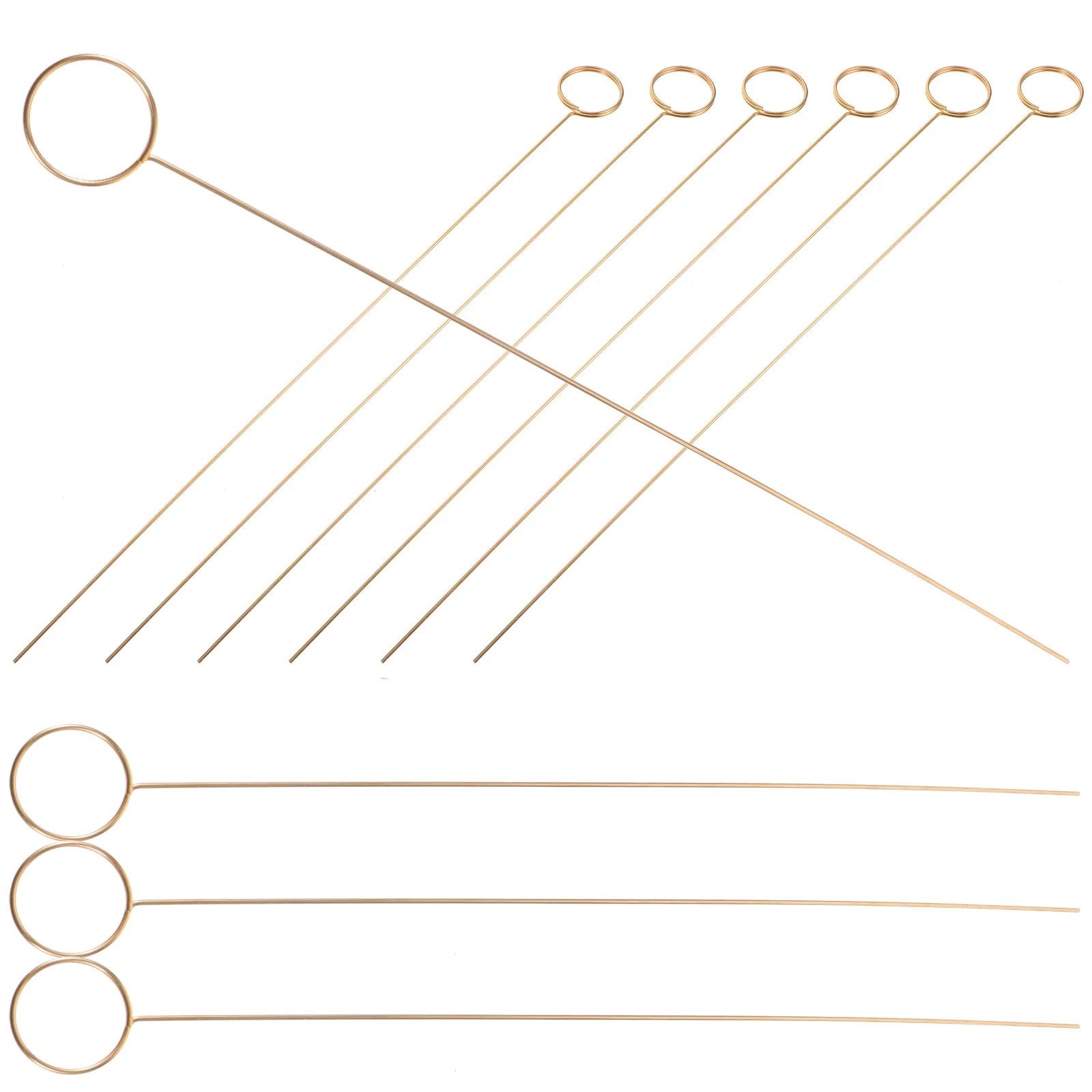 10 Pcs Wedding Decor Round Flower Holder Photo Holders Picture Clip Floral Card Clips Place Golden Office