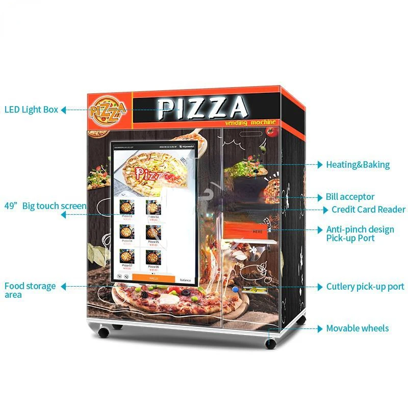 24 Hours Pizza Making Vending Machine Pizza Factory Directly Hot Pizza Vending Machine