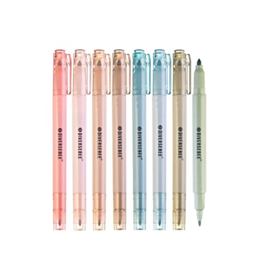 

Dual Tip Bible Highlighters and Pens No Bleed, 8 Pack Assorted Colors Quick Dry Highlighters Set, Cute Markers, Bible Study Jou