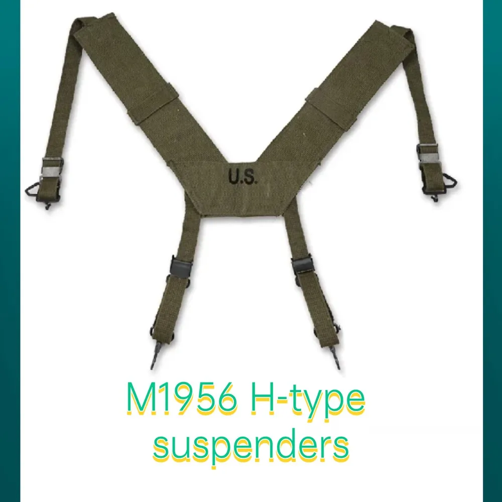 

WW2 M1956 H-type Shoulder Strap Tactical Belt Suspender Vintage Combat Gear Outdoor Hiking Camping Web Equipment Harness