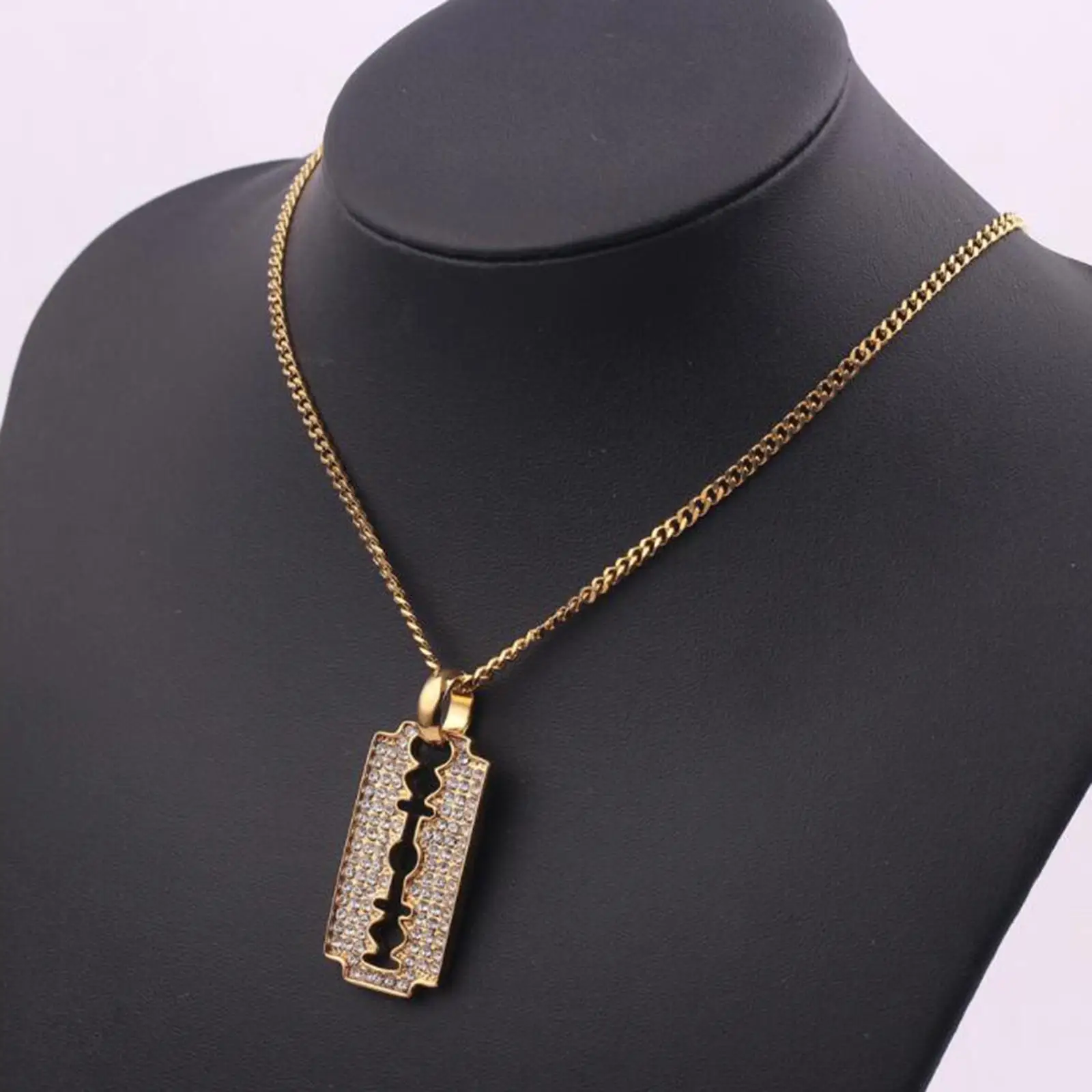 Trimming Pendant for Men Barbershop Necklace Pendant Come with Barber Salon Tool Jewelry Chain