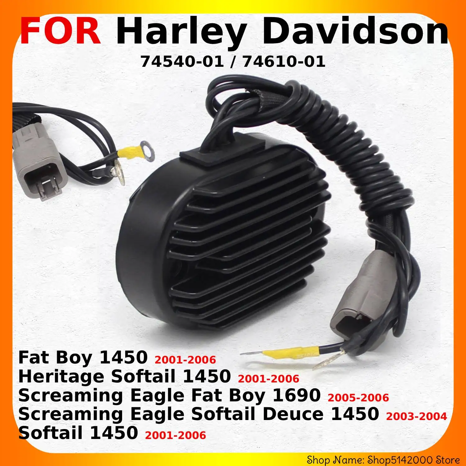 Voltage Regulator Rectifier 74540-01 For Harley Fat Boy Heritage Softail Screaming Eagle 1450 1690 2001-2006 Year Charging Part
