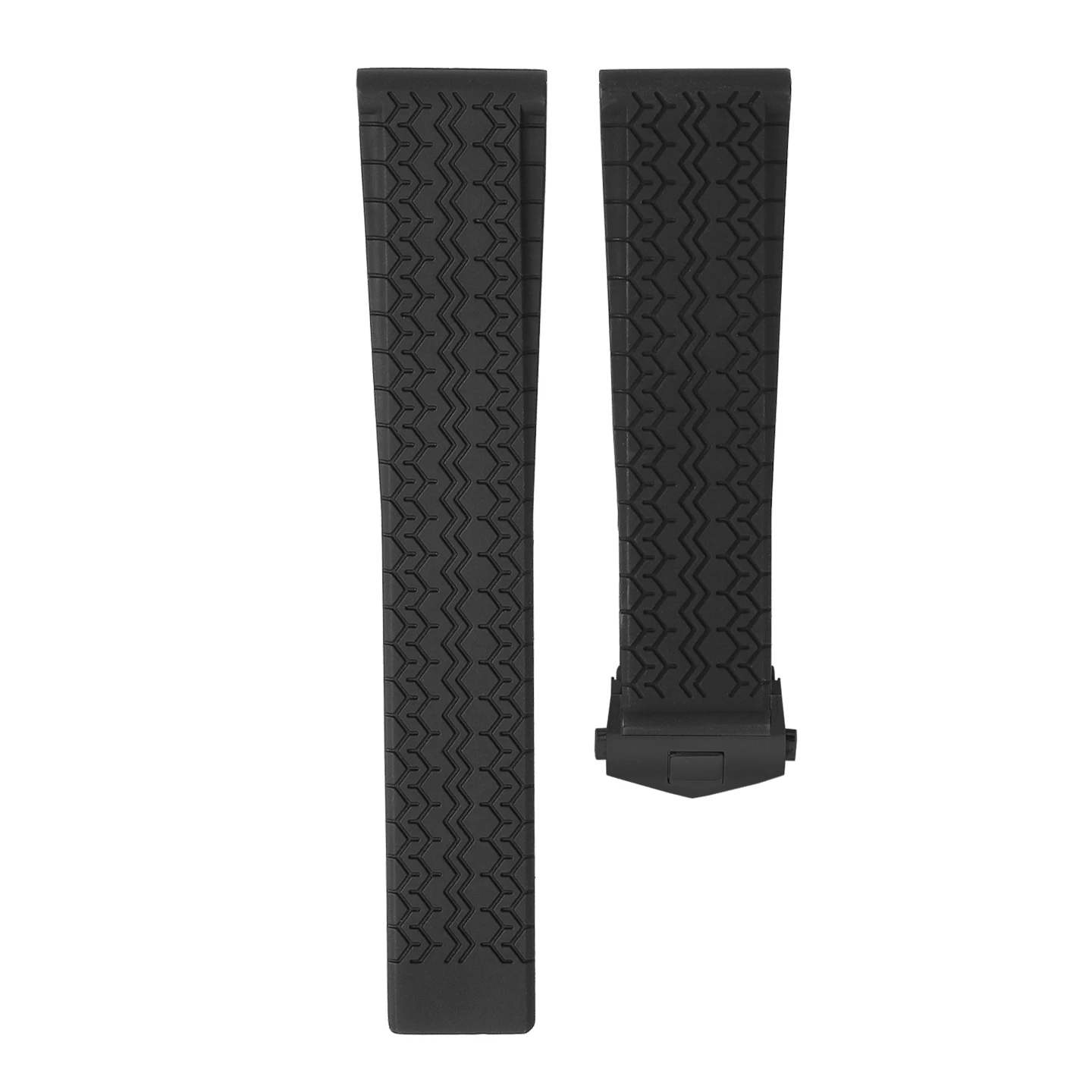 عالية الجودة سيليكون المطاط حزام الساعات 22 مللي متر صالح ل تاغ ساعة هوير الغوص حزام الرياضة الأسود سوار معصم من السيليكون للطي مشبك