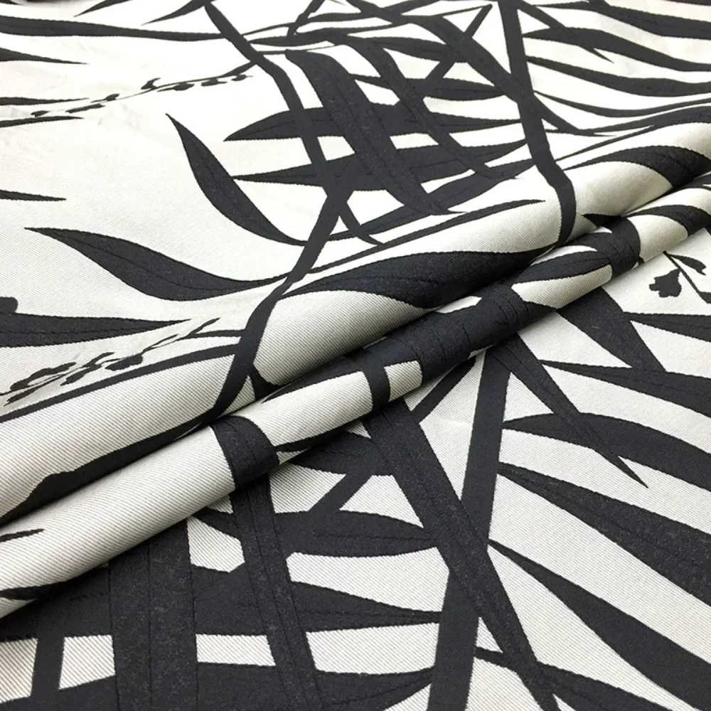 

Жаккардовая парчовая ткань, элегантное винтажное платье с рисунком листьев бамбука, плащ, окрашенная ткань во дворе