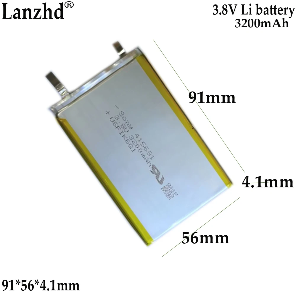 

NEW 3.85V polymer lithium battery 3200mAh high voltage 4.35V For built-in battery fast charge back armour power supply 415691