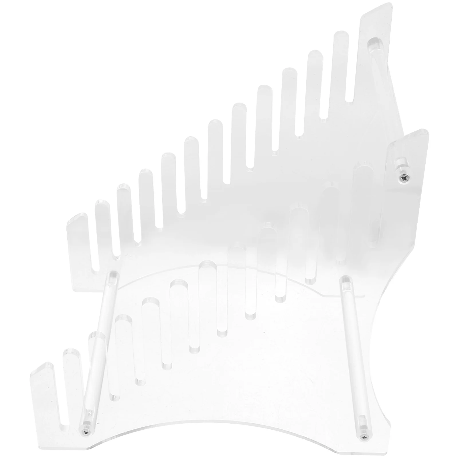 Sturdy Acrylic Record Display Rack Desktop Multi-Tiered Organizer Vinyl Record Shelf Vertical File Magazine Holder For Home