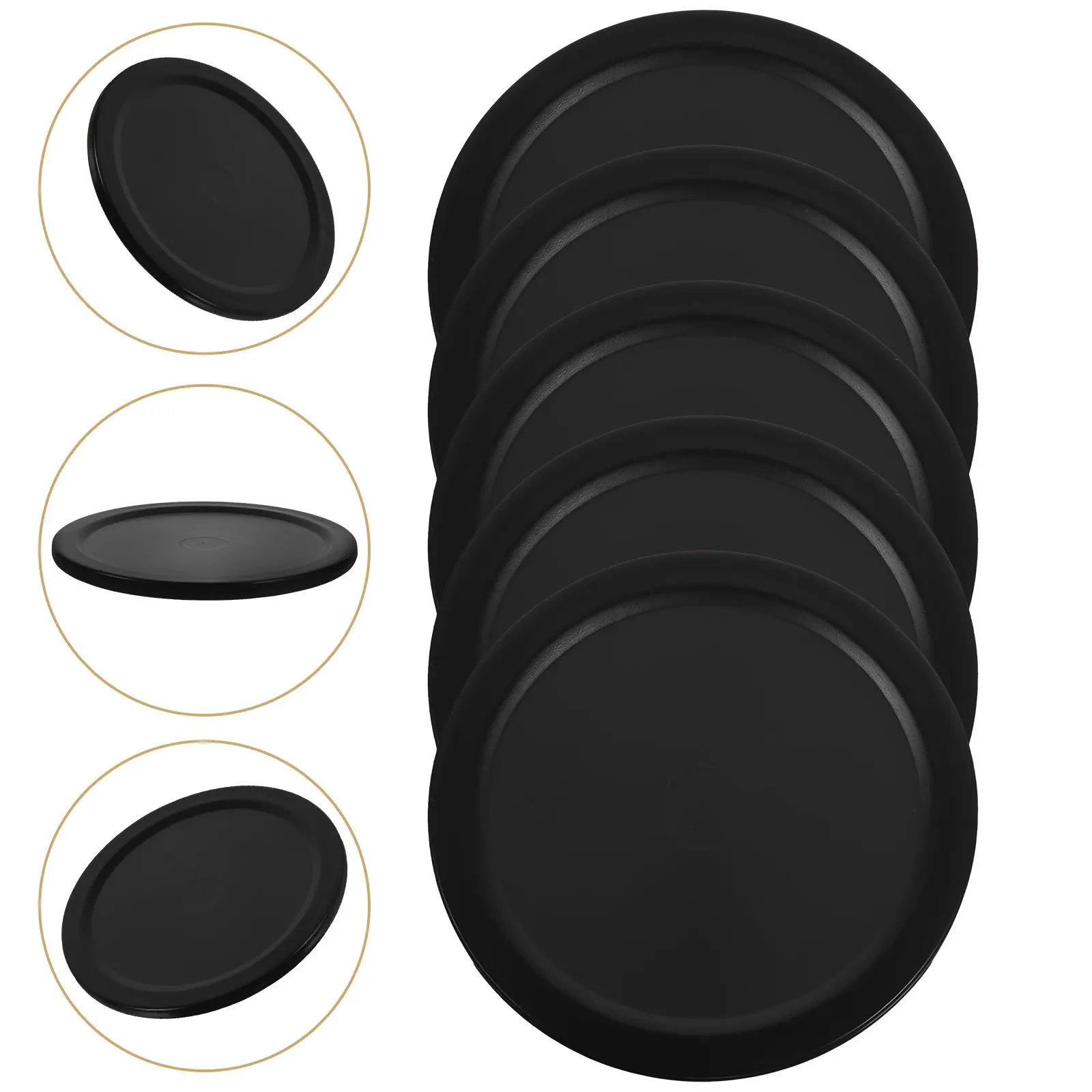 

5Pcs Air Hockey Pucks Replacement Air Hockey Piece Set Smooth Surface Plastic Table Pucks for Game Rooms Billiards Bars Carnival