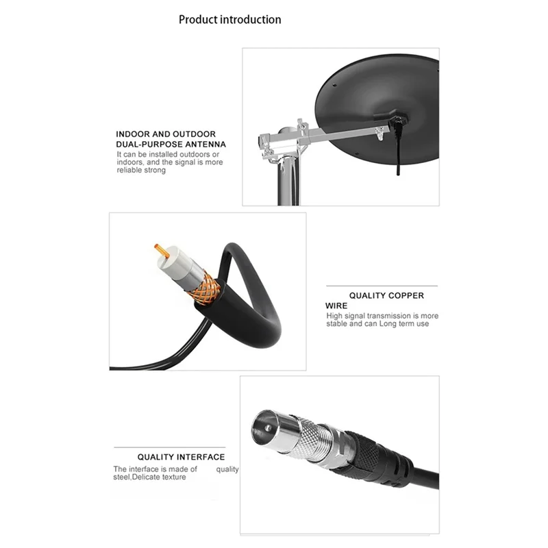 

M13KHD TV Digital Antenna Ooutdoor/Indoor TV Anteena Indoor Andoutdoor Dual-Purpose TV Antenna
