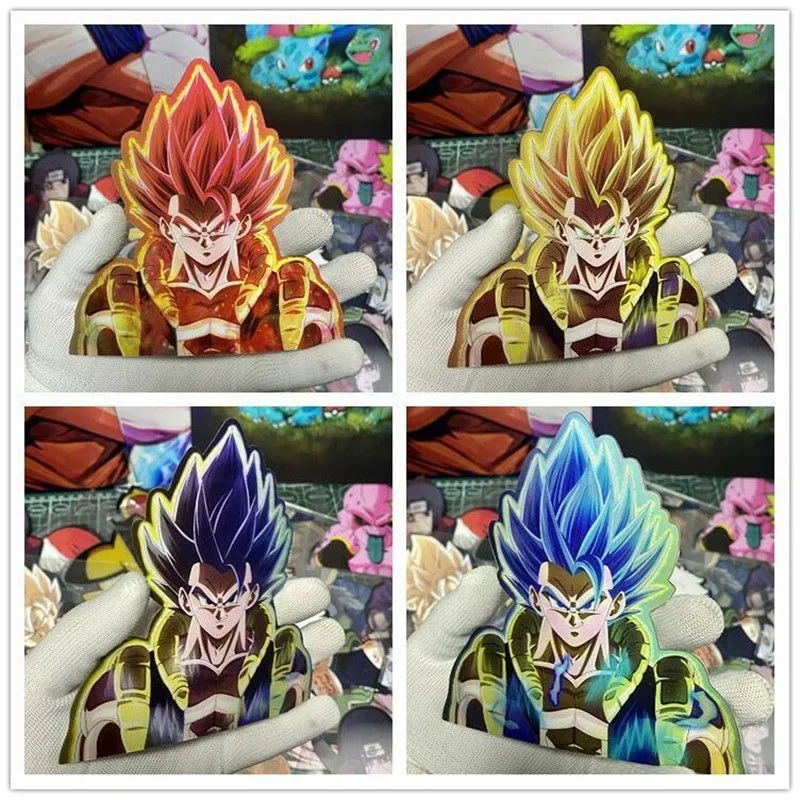 Dragon Ball Sun Wukong Vegeta Cartoon Creative 3D Gradient Sticker Fashion Waterproof Mobile Phone Computer Decoration Sticker