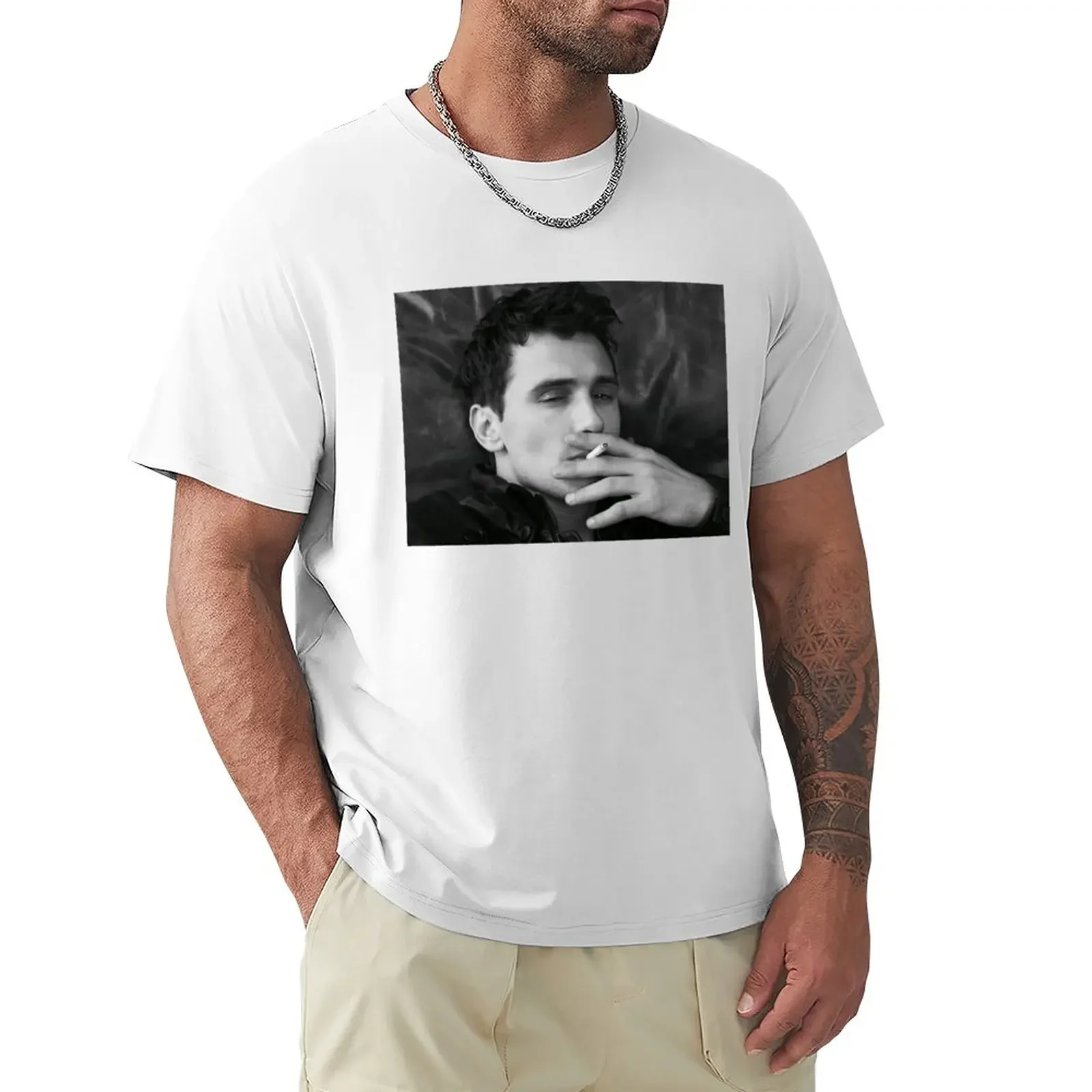 James Franco - Smoke T-Shirt summer tops animal print shirt for boys custom t shirts Men's t-shirts