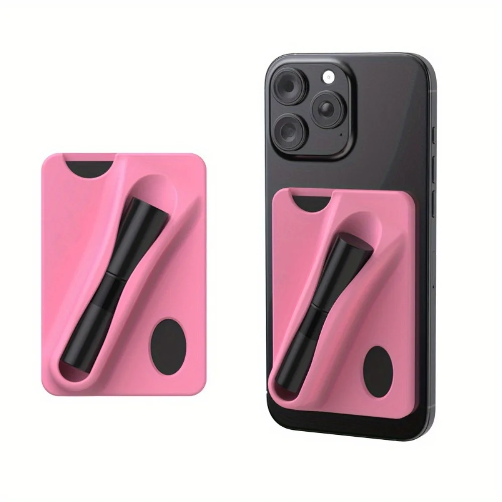 1PC Universal Lipstick Phone Holder with Adhesive Back, Portable Stick-On Silicone Grip for Smartphones, Travel Accessory​