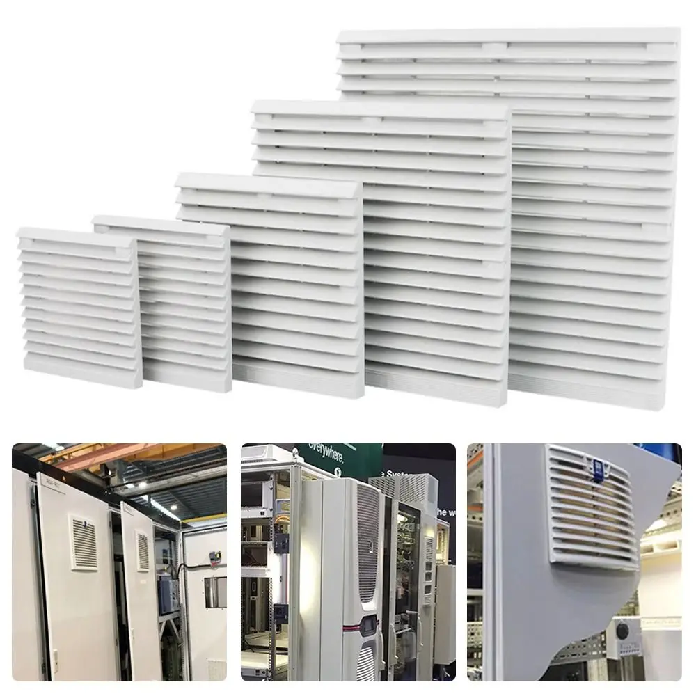 Air Ventilation System ABS Cabinet Ventilation Filter White Without Fan Shutters Fan Grille Filter Panel