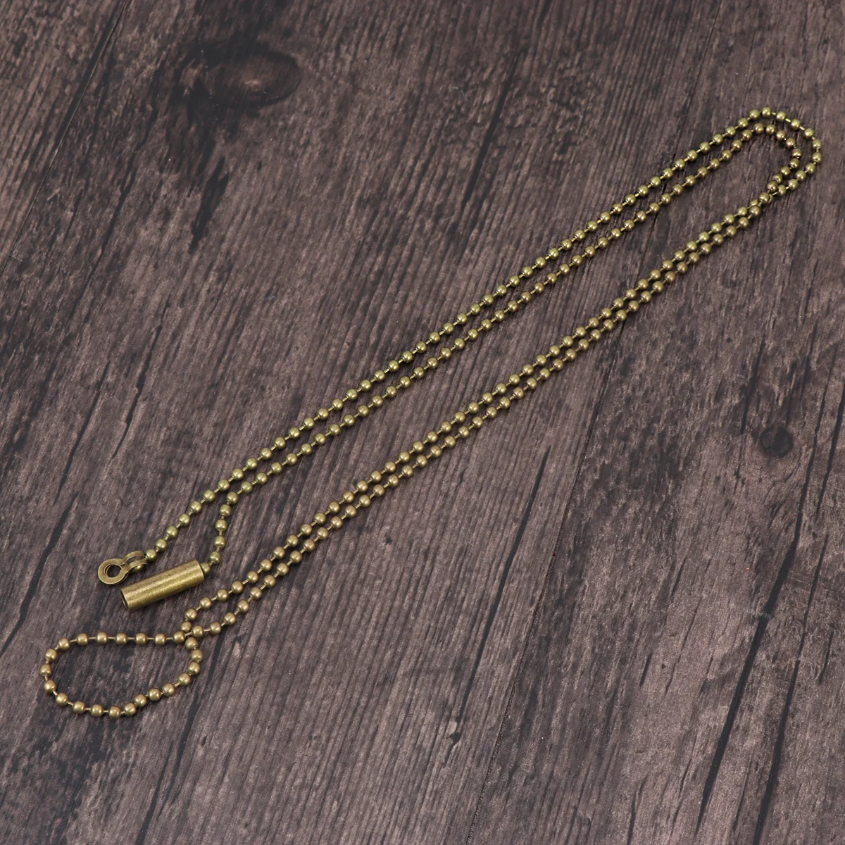 2Pcs Bronze 3Mm Diameter Beaded Pull Chain for Lamp Accessories Ceiling Light Fan Pull Cord Replacement Chain with Matching