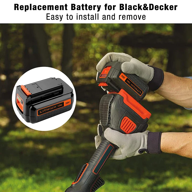 36v/40V Max 4000mAh Li-ion Replacement For Black & Decker LBXR36 BL2036 LBX2040 LST220 LST136 LST420 Cordless Power Tools