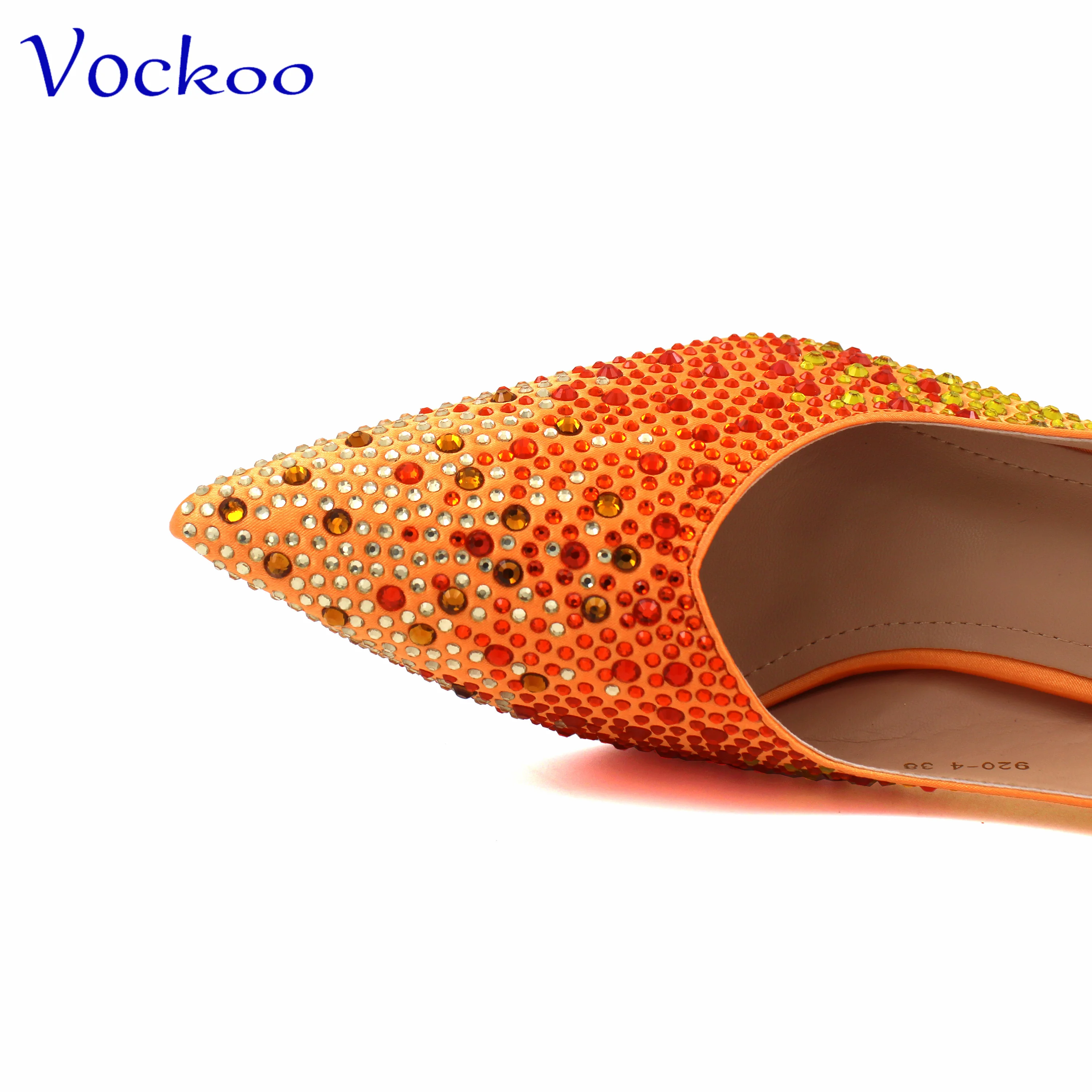 Zapatos de tacón alto para mujer, conjunto de bolso a juego, Color Naranja, puntiagudo, Sexy, para fiesta de boda, moda más nueva, diseño italiano