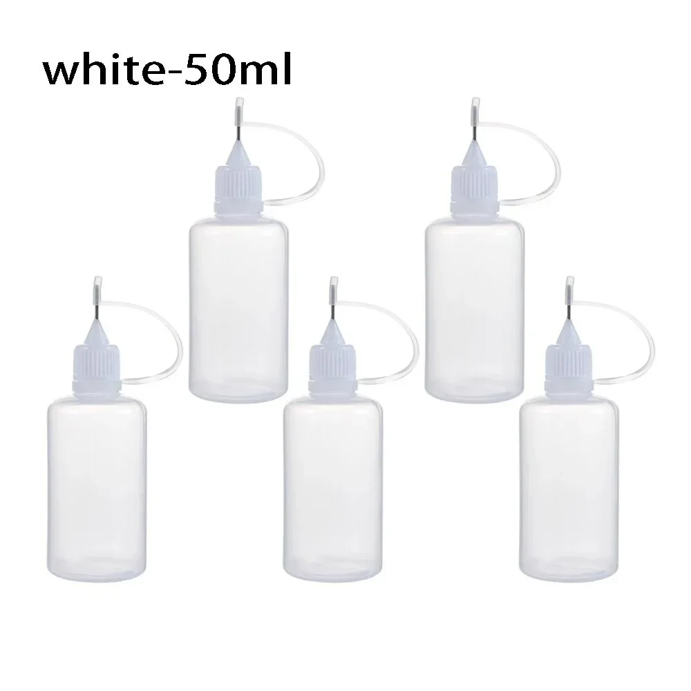 5 Stück/Set 5/10/20/30/50/100ML Nadelspitzen-Klebstoffapplikator-Flaschen für Papierquilling DIY Scrapbooking Papierhandwerk Werkzeug