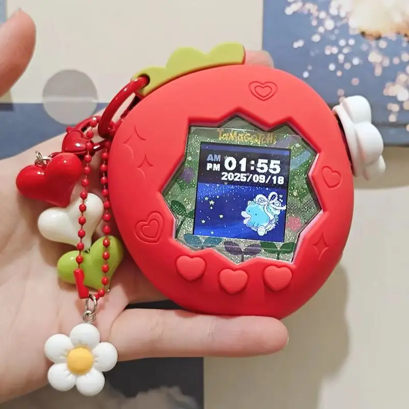 Tamagotchi Paradise – housse de protection pour Machine à animaux de compagnie, fraise rose, livré avec panneau en papier, pendentif, nouvelles couleurs, en Stock