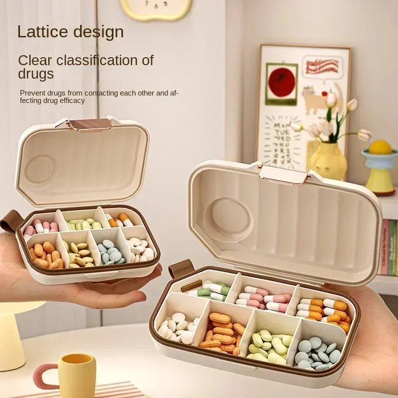 

Mini food grade portable weekly pill distribution management box, medication storage and packaging box for three meals a day