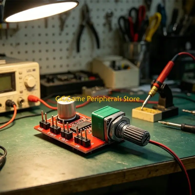U55B DIY Sound Amplifier Board Module, Double Channel 5W X 2 with Volumes Knob