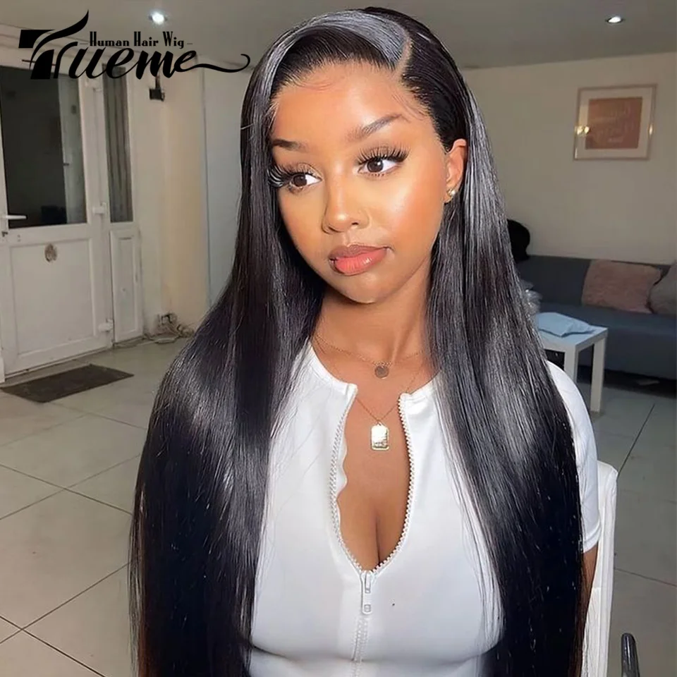 

13x4 Long Straight Lace Front Human Hair Wigs For Women Pre Plucked HD Transparent Lace Frontal Wig 4x4 Bob T Part Closure Wig