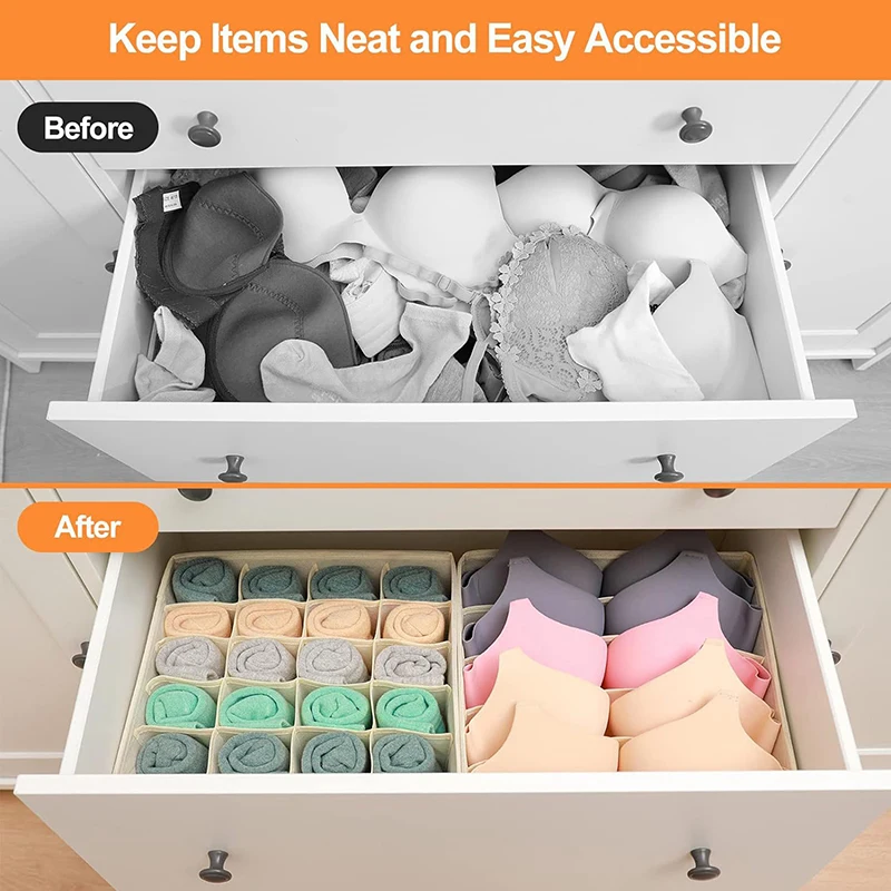 Underwear Bra Panties Socks Storage Boxes Bedroom Wardrobe Cabinet Organizers Clothes Drawers Foldable Separator Case