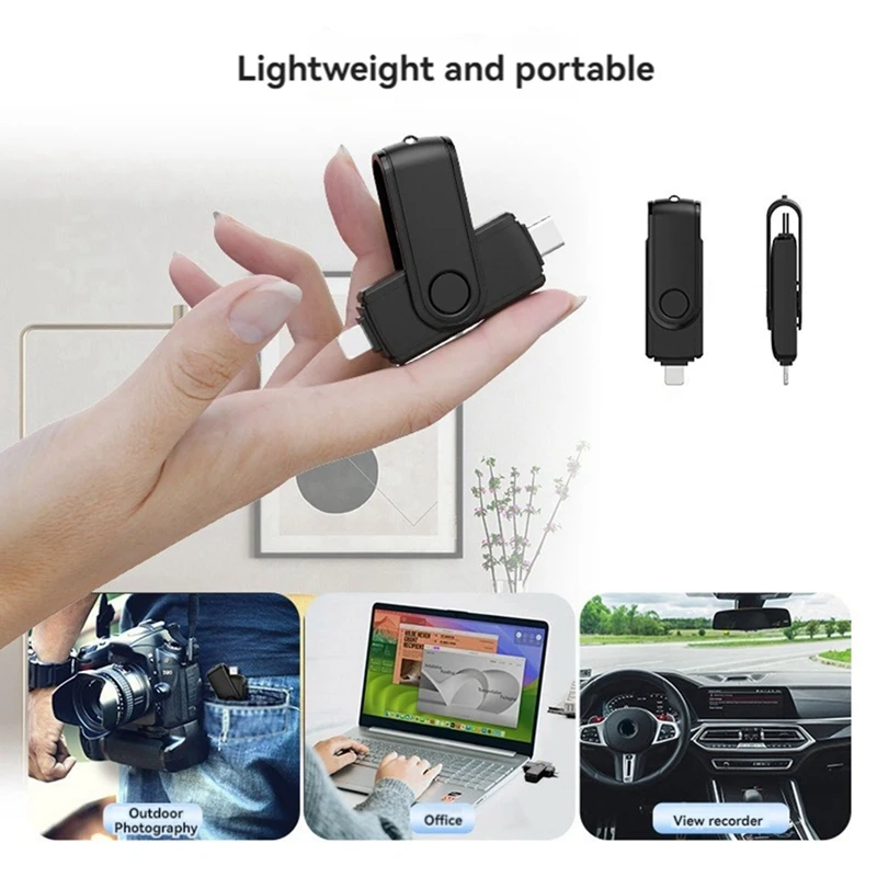 Lettore di schede adattatore per scheda TF da USB C a SD per accessori per Laptop per PC adattatore per scheda SD Cardreader di memoria intelligente per Iphone