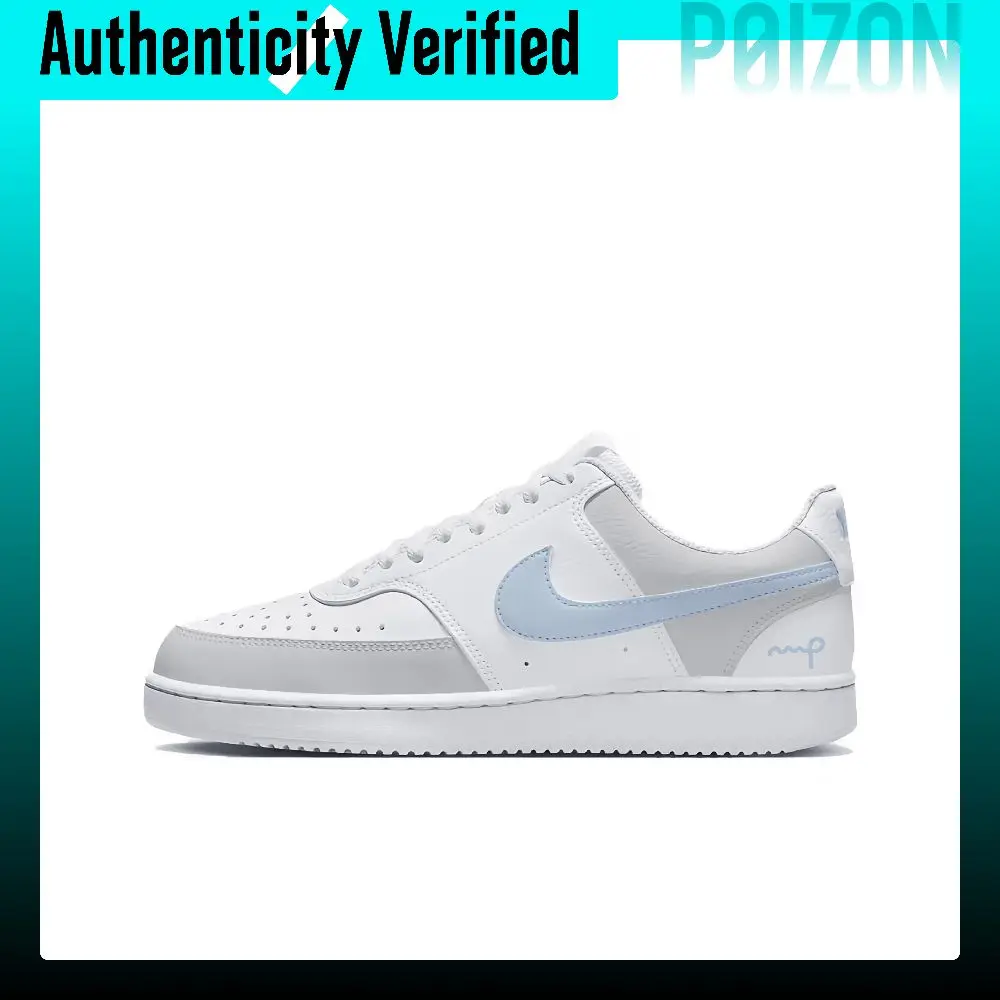 Nike Court Vision 1 Skate Shoes Unisex Low-top Light Gray Blue DH2987-100(Team-2380-)