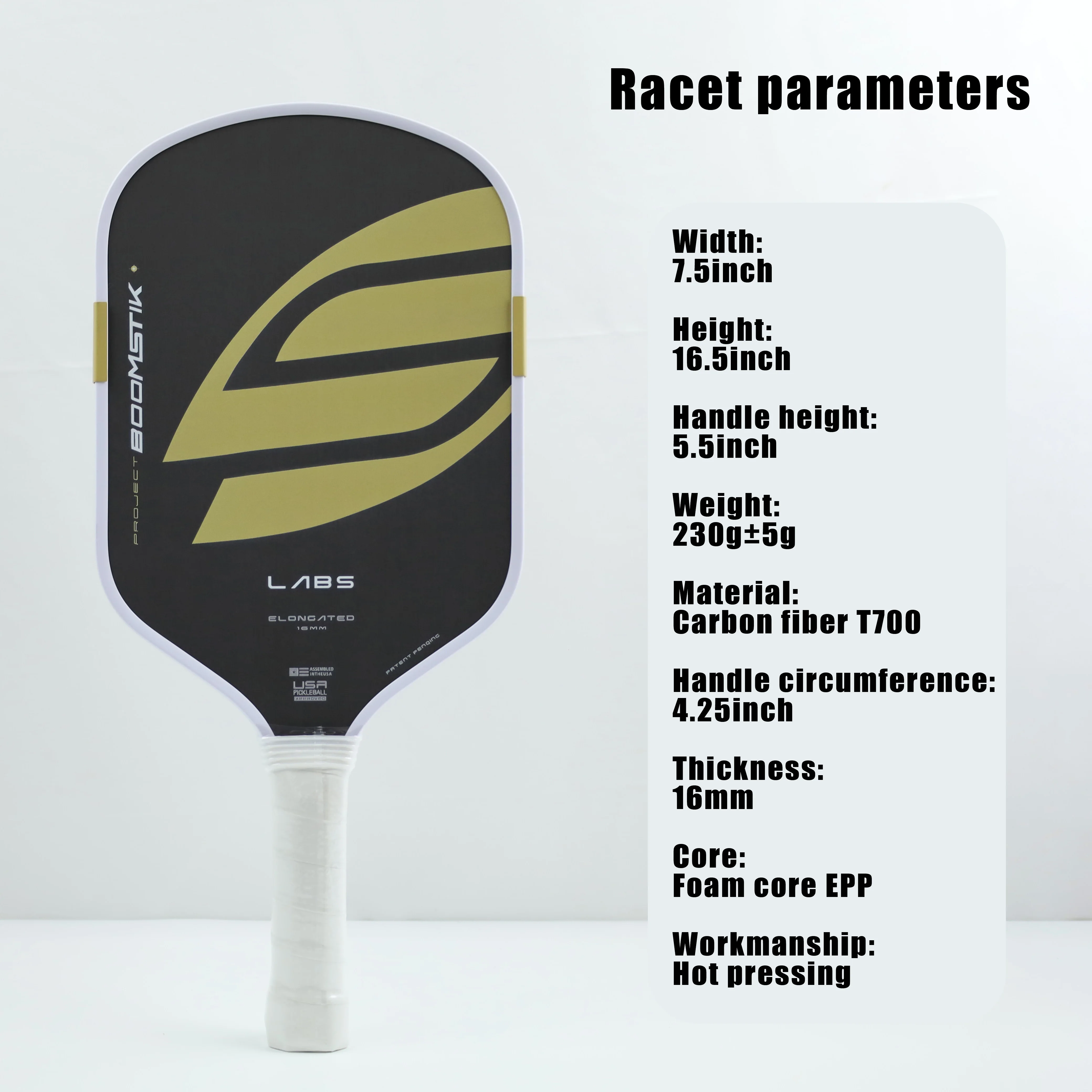 

Regal Boomstick Foam Core Pickleball Paddle MOI Tuning System for Maximum Sweet Spot and Balance for Better Control
