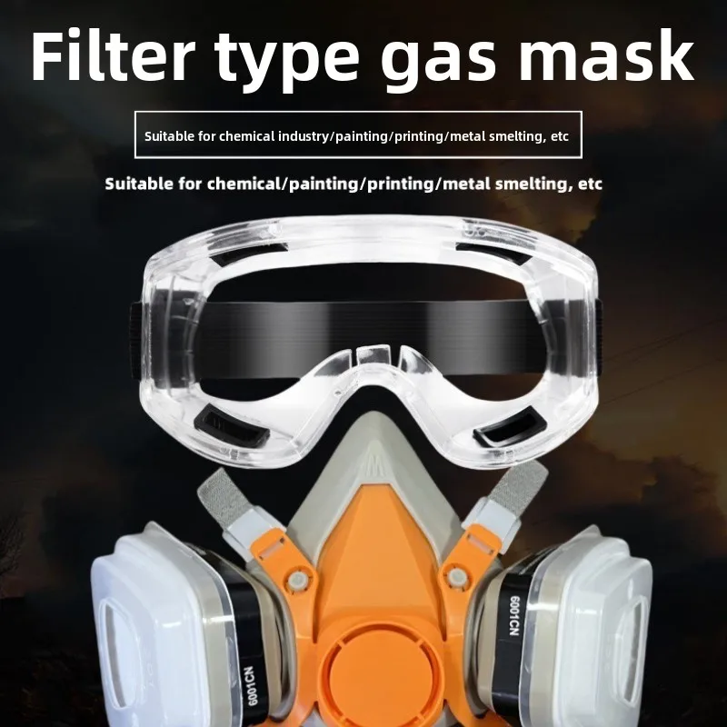 

New 7in1/16in1 6200 Dust Gas Respirator Half Face Dust Mask for Painting Spraying Organic Vapor Chemical Gas Filter Work Safety