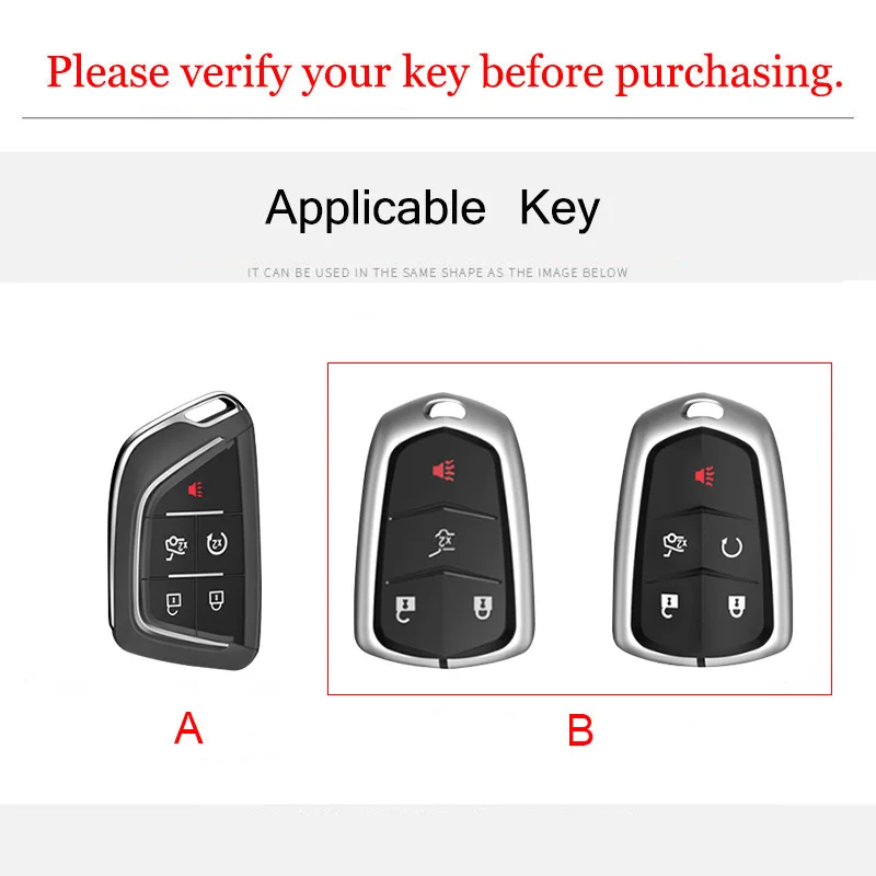 High-quality Alloy Car Fob Key Cover Protecor Rubber Case Keychain Accessories for Chevrolet Corvette C8 2021 Coupe Cadillac