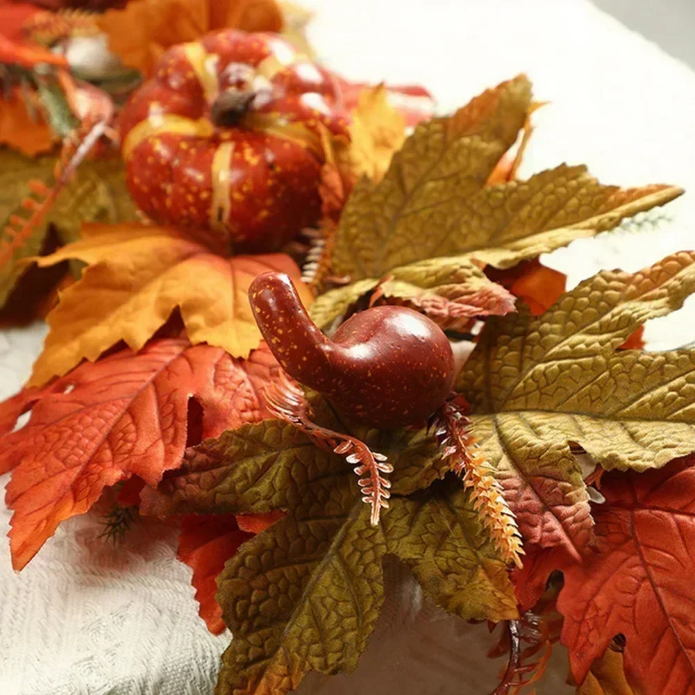 

Осенняя тыквенная лоза, ягодная гирлянда, украшение для дома на День Благодарения, товары для вечеринок, 180 см, пластиковое сезонное украшение