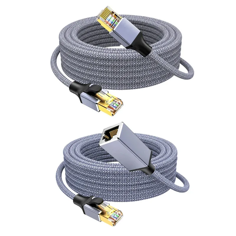RJ45 Ethernet Cable Cat6 Cable Gigabit High Speed 1000Mbps RJ45 Male to male female LAN Cord for Laptop Computer