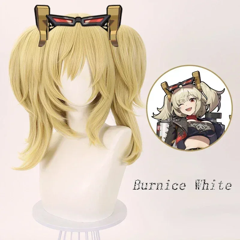 

Игра Zenless Zone Zero Burnice Белый Косплей Парик Блондинка Короткие Волосы Двойной Хвост Термостойкие Синтетические Волосы Для Женщин
