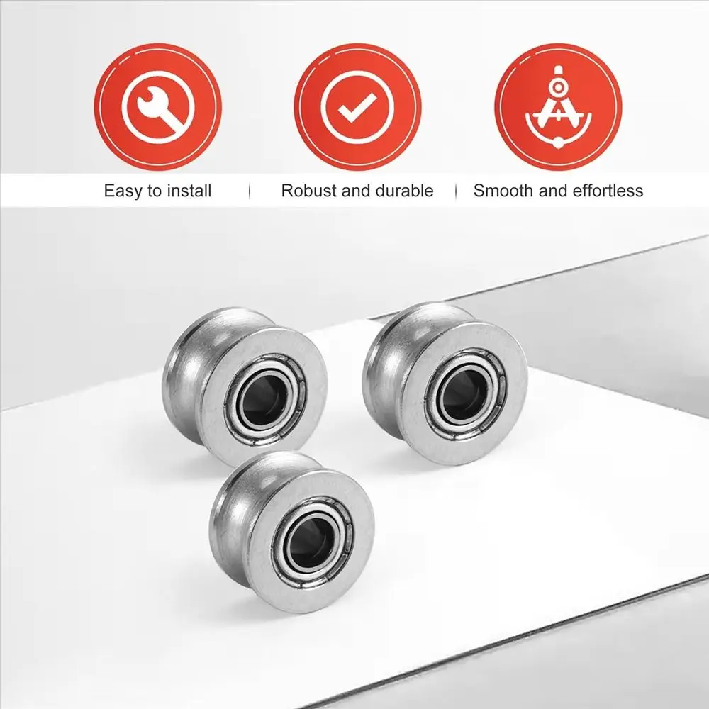 1/5Pcs U624ZZ V624ZZ Pulley Bearing U Groove V Groove Sealed Ball Ball Bearing Carbon Steel Bearing Steel