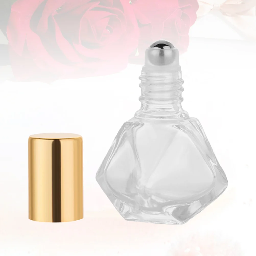 

5Pcs Glass Roll-on Bottles Portable Travel Size Refillable Essential Oil Roller Perfume Liquid Makeup Bottle Durable