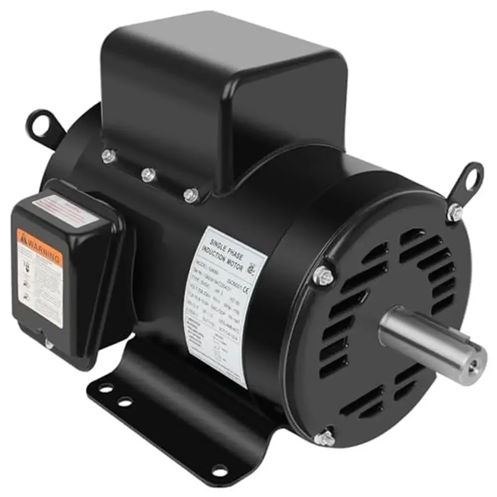 3HP Air Compressor Motor 1750RPM 184T Frame ODP Single Phase Electric Motor 208V-230V 1-1/8“Shaft Diameter Steel Shell IP-23